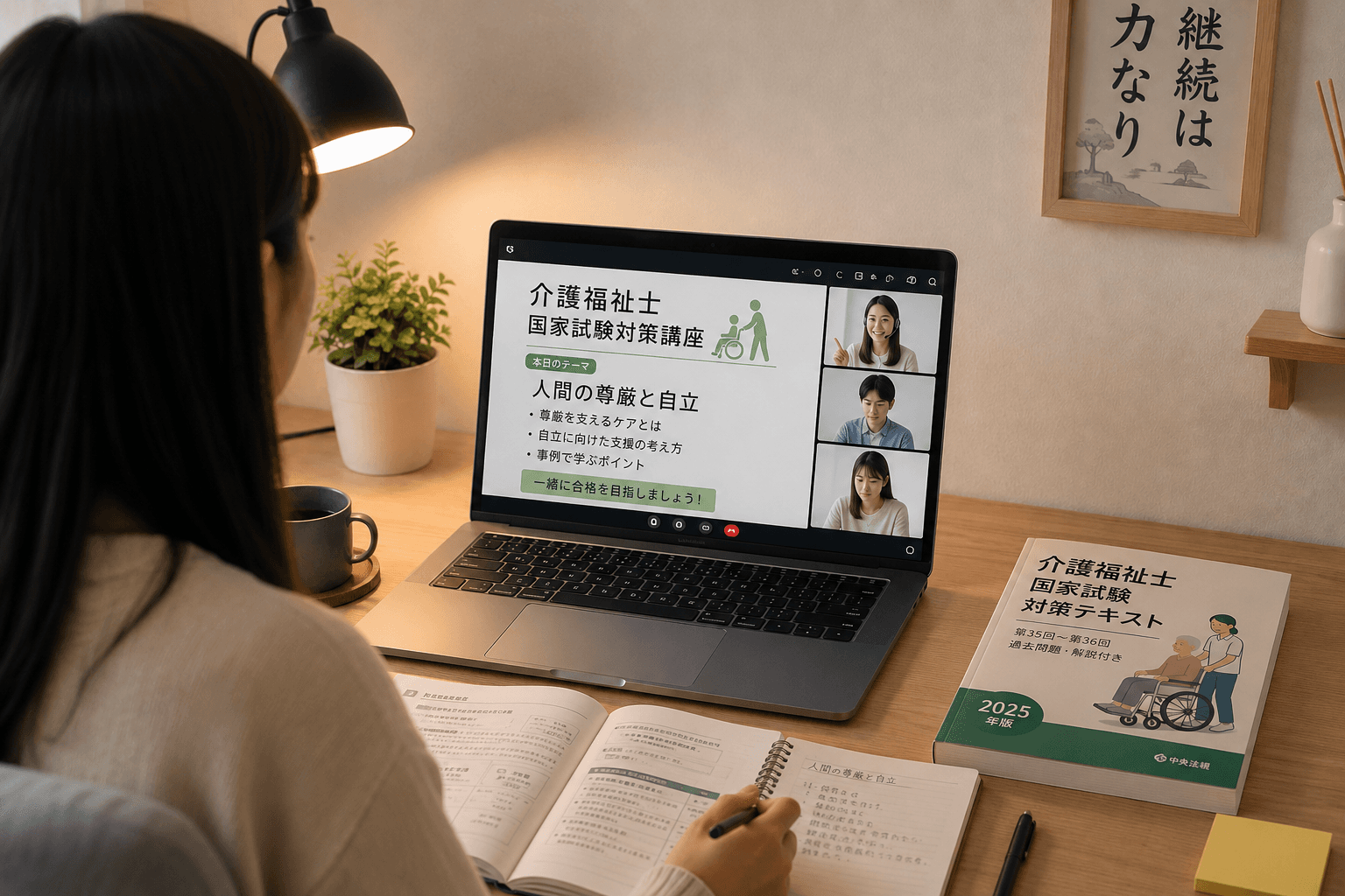 Sesi kelas online AKI dengan materi terstruktur